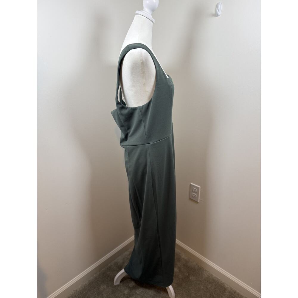 NWT SHOW ME YOUR MUMU Size XXL Eden Midi Dress Sleeveless Green Stretch Wedding - Picture 7 of 13